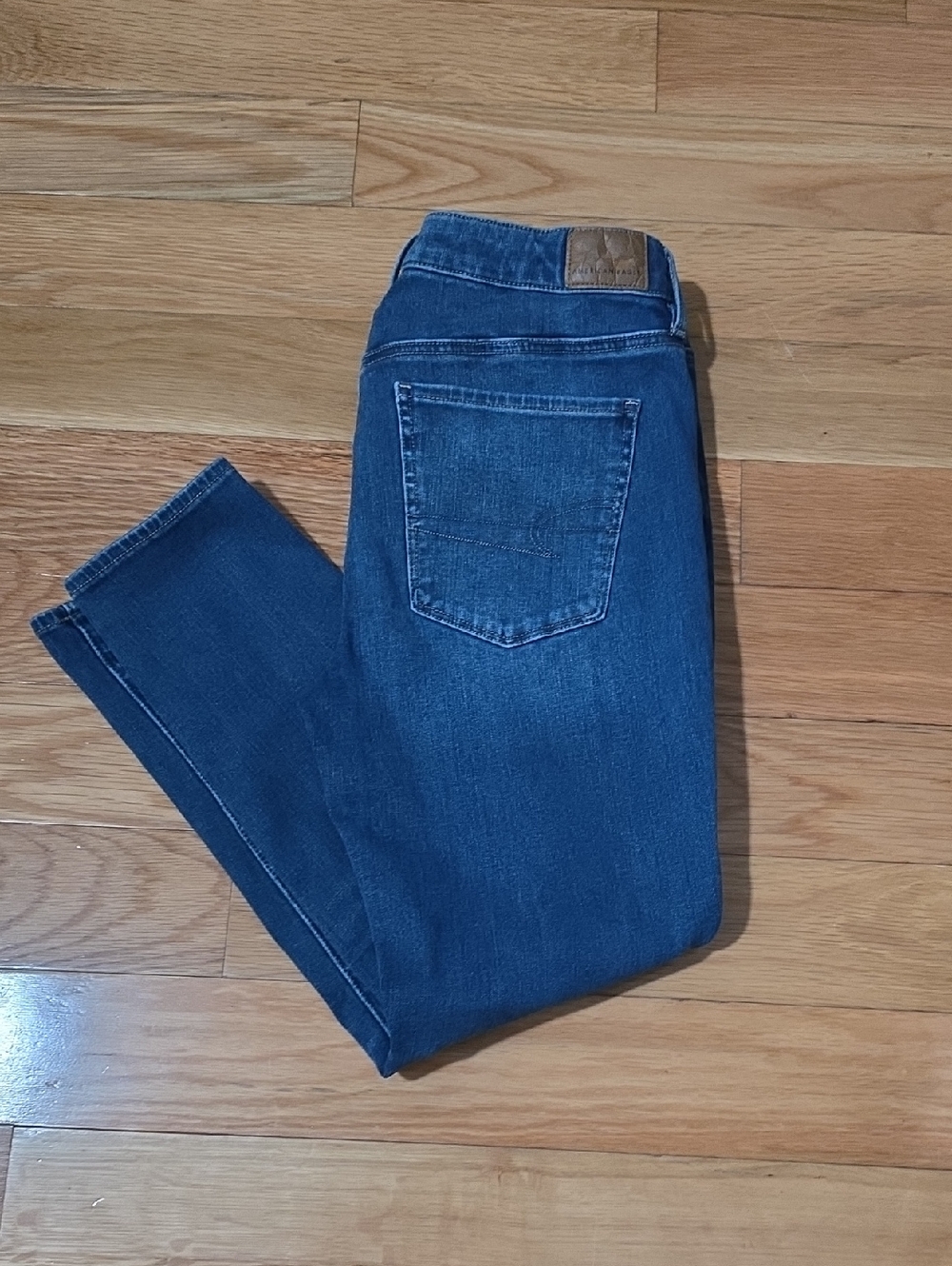 American Eagle Outfitters Women's Dark Blue Skinny Jeans